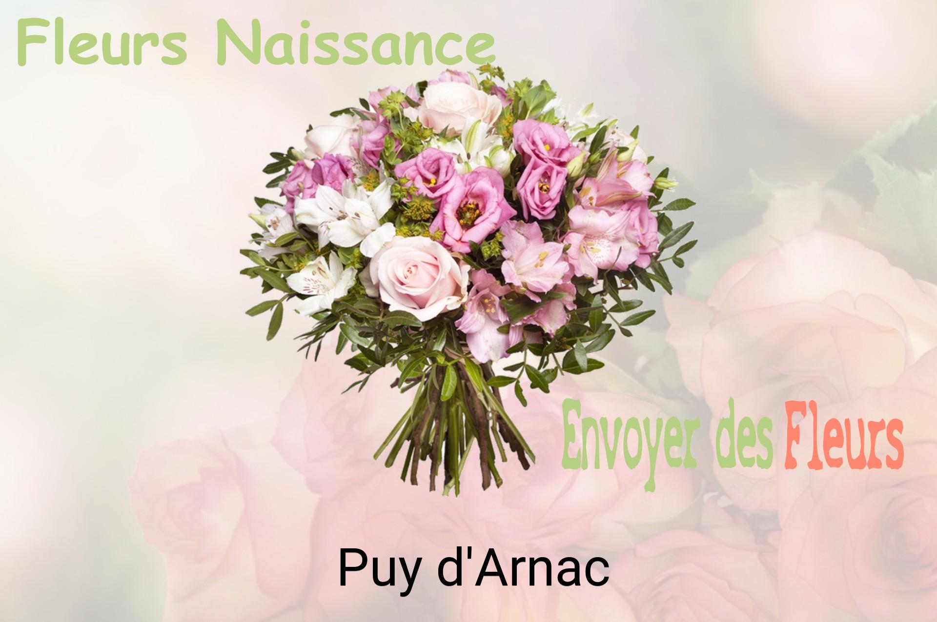 Bouquet de fleurs de naissance livré à Puy-d'Arnac